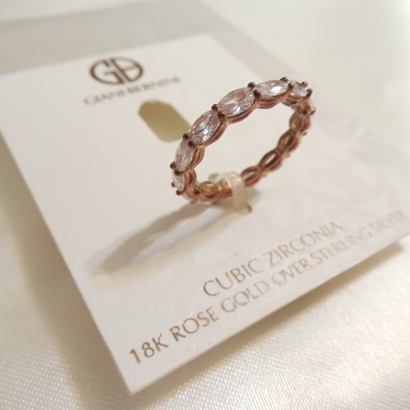 Giani Bernini !8k Rose Gold size 7 Eternity Ring - Picture 2 of 10
